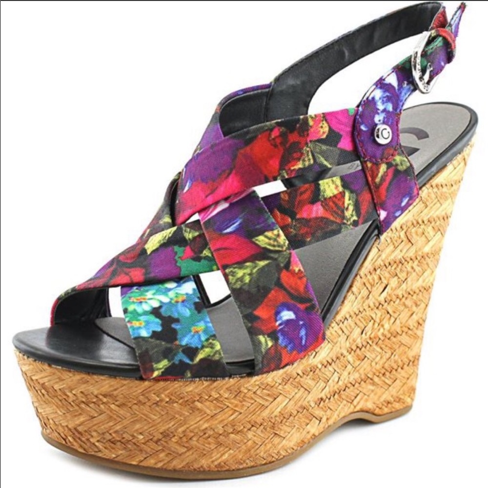 G by Guess Floral Wedges